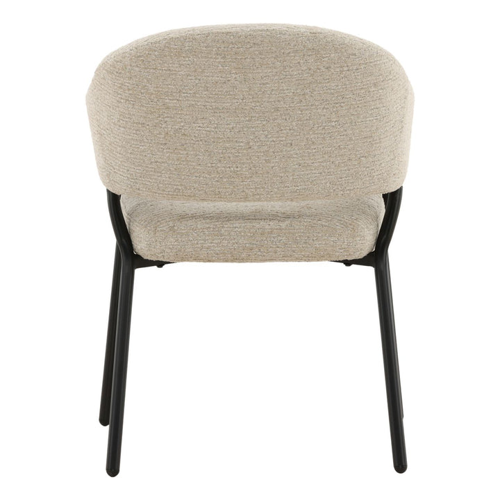 Joren Taupe Chenille Dining Chair, back view