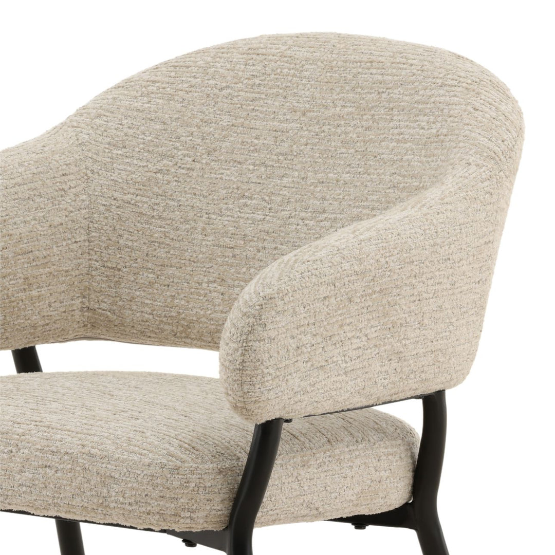 Joren Taupe Chenille Dining Chair, detail 2 view