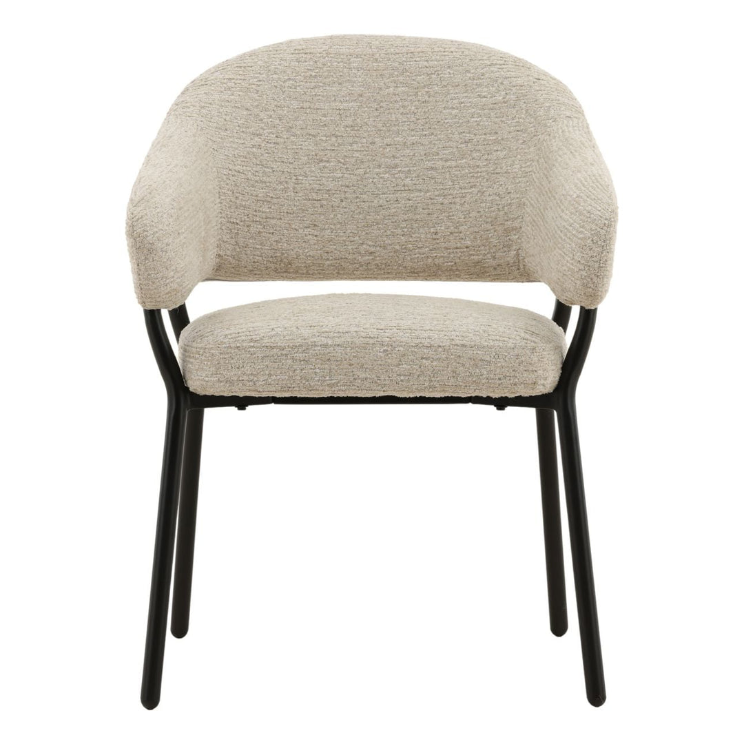Joren Taupe Chenille Dining Chair, front view