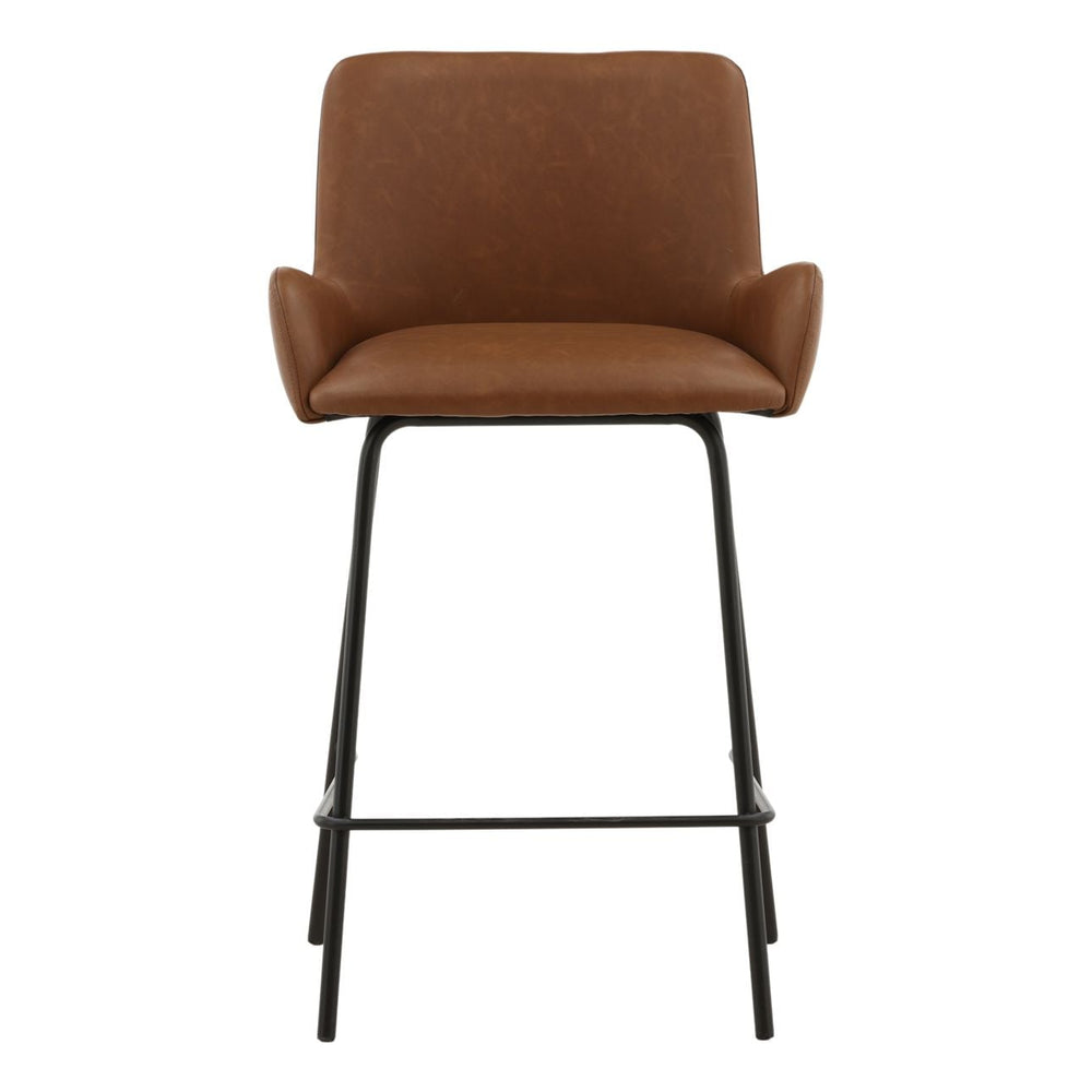 Zamelle Saddle Counter Stools Set of 2, front view