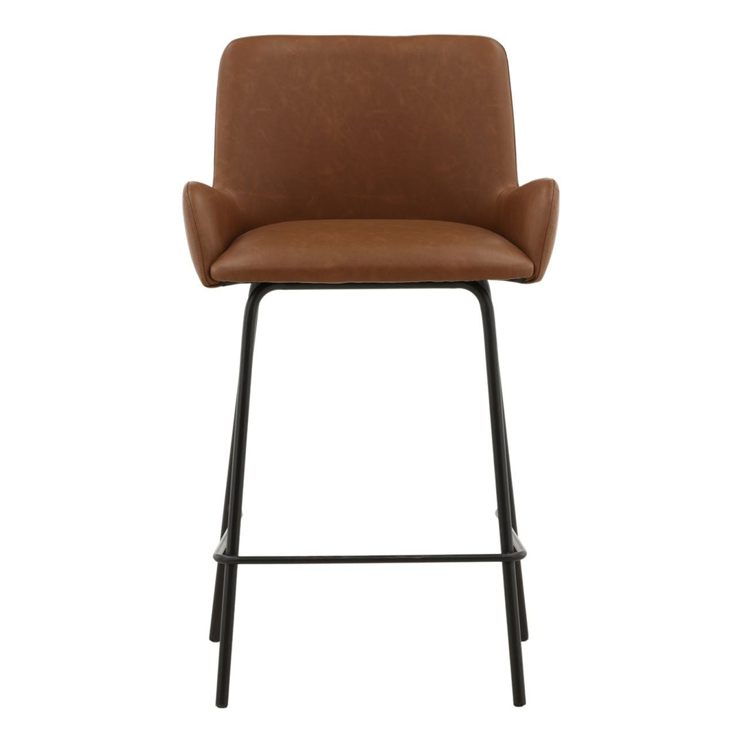 Zamelle Saddle Counter Stools Set of 2, front view