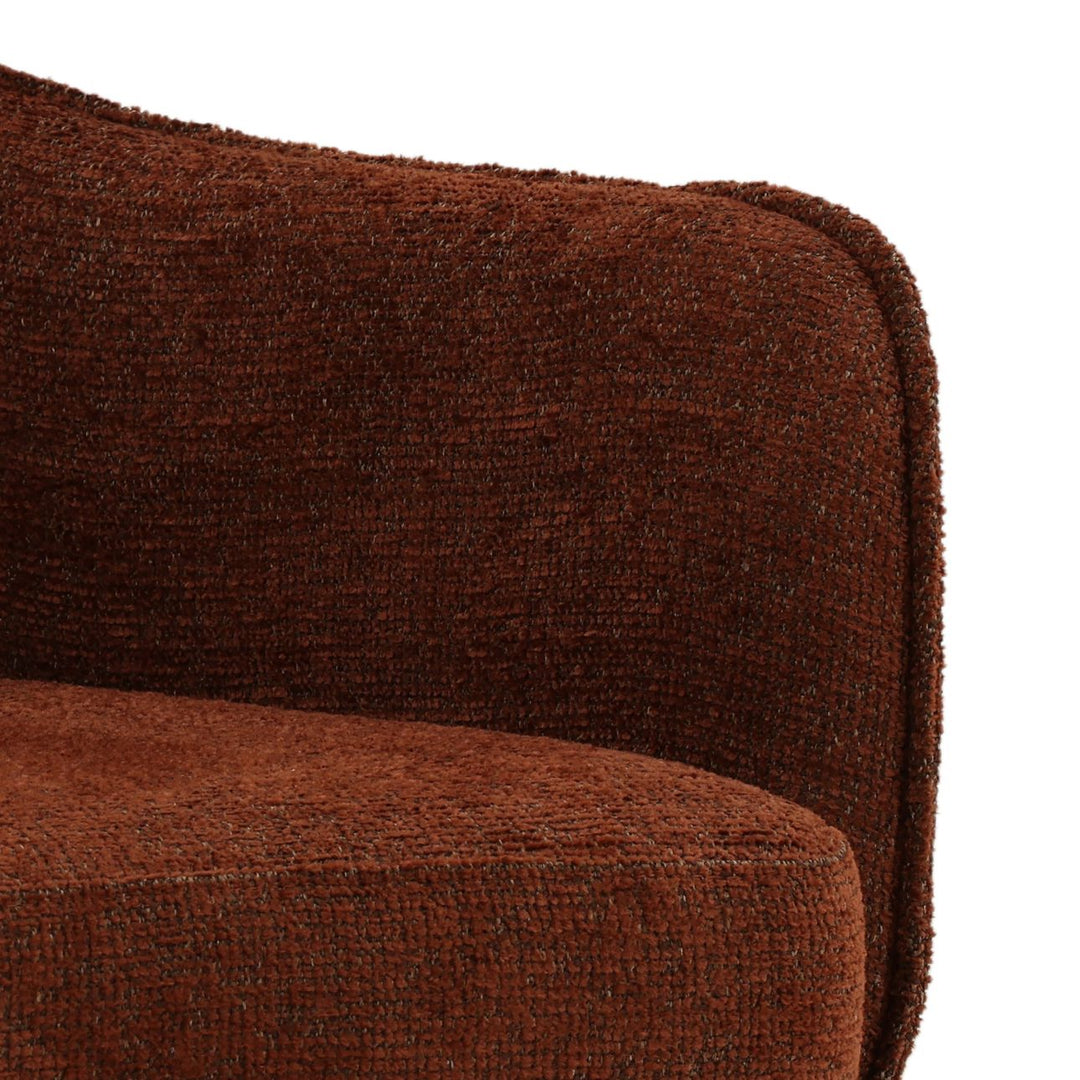 Adeline Chenille Dining Chair, Burgundy and Black, detail 2 view