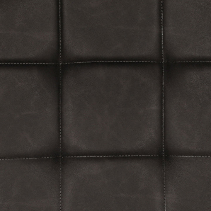 Izel Faux Leather Dining Chairs, Set of 2, Charcoal and Black, detail 1 view