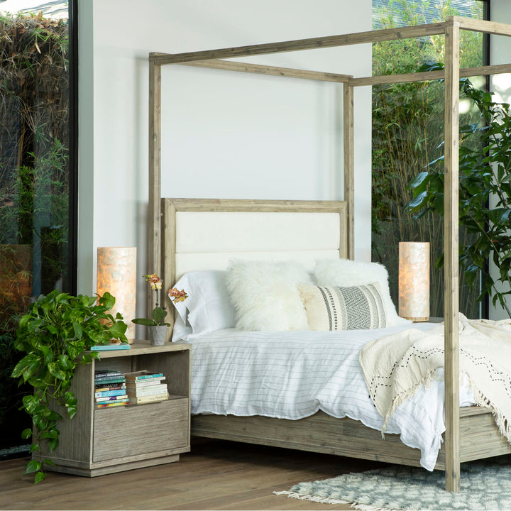 Juliet Solid Acacia Nightstand, alternate lifestyle view 1