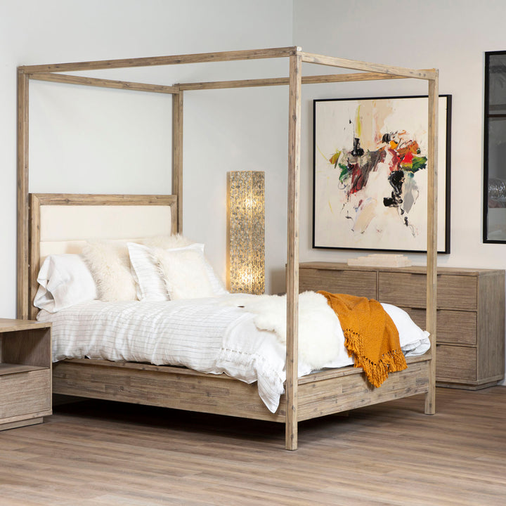 Juliet Solid Acacia Nightstand, lifestyle view
