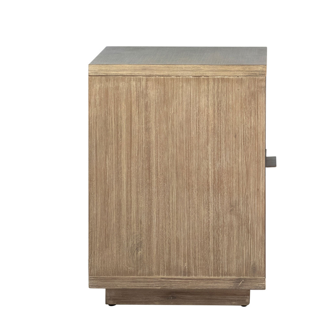 Juliet Solid Acacia Nightstand, profile view