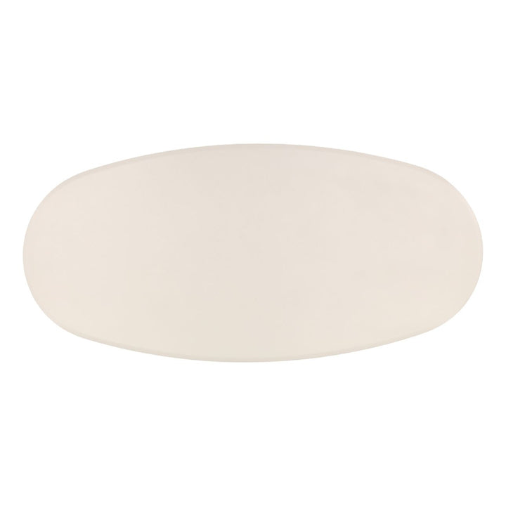Turner Ivory Concrete Outdoor Dining Table, overhead view