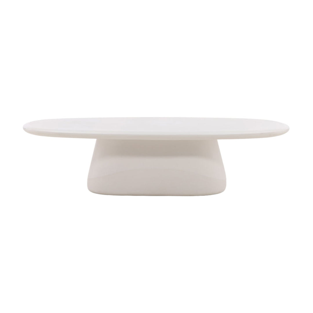 Tula Ivory Outdoor Coffee Table, front view