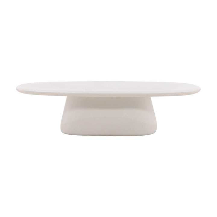 Tula Ivory Outdoor Coffee Table, front view