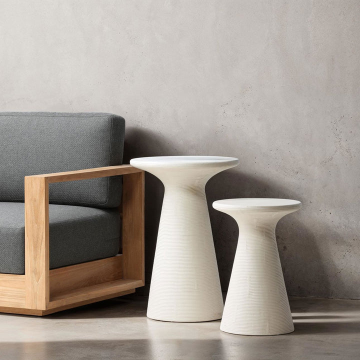 June Ivory Outdoor Side Table, manufacturer lifestyle setting