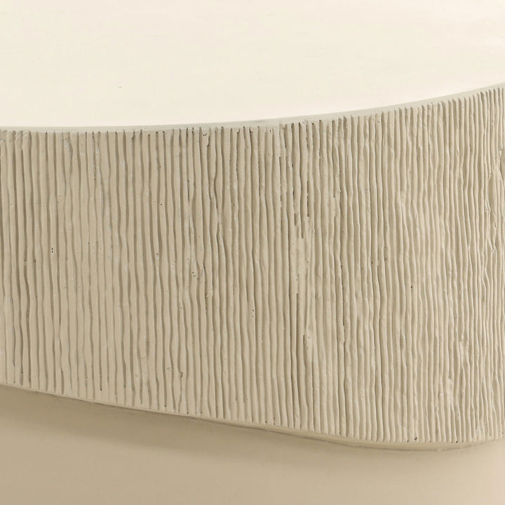Mira Cream Outdoor Coffee Table, detail 1 view