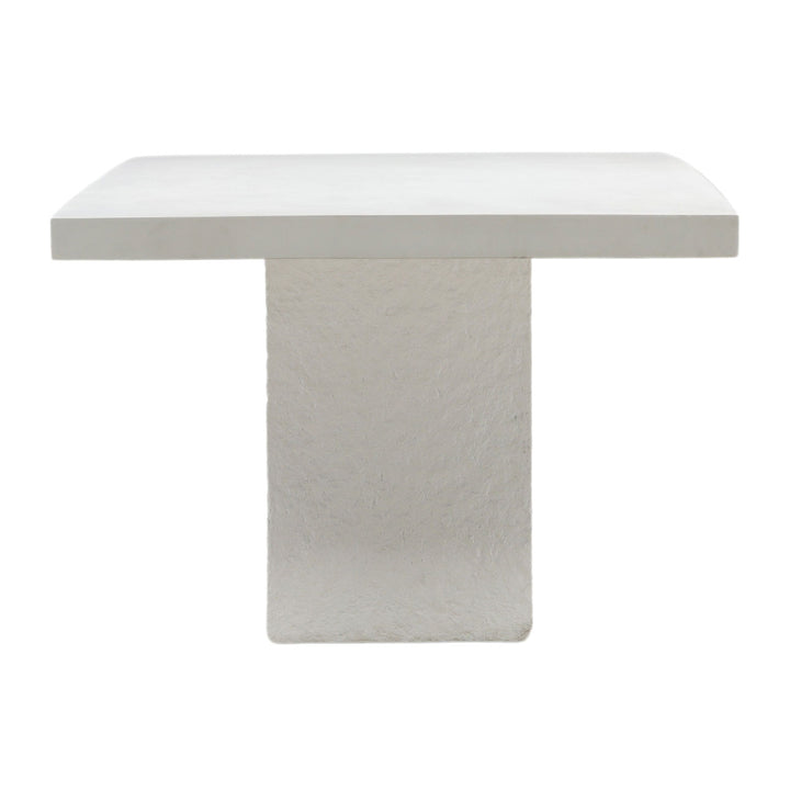 Goodland Cream Concrete Outdoor Dining Table, profile view