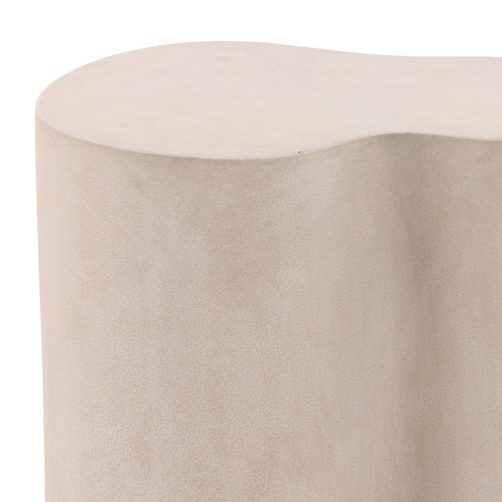Xena Concrete Outdoor Side Table, 21.5" W × 22" H, detail 2 view