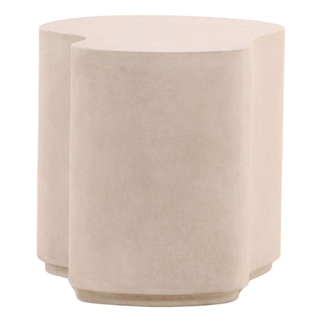 Xena Concrete Outdoor Side Table, 21.5" W × 22" H, front view