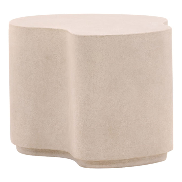 Xena Concrete Outdoor Side Table, 22" W × 18" H, front view