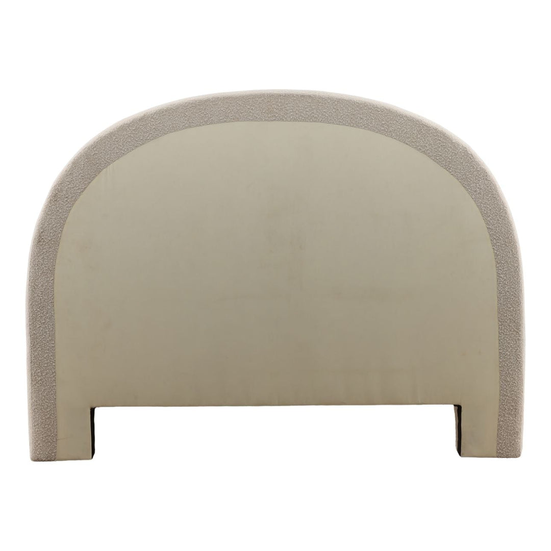 Amira Cream Performance Boucle Bed, Queen, back view