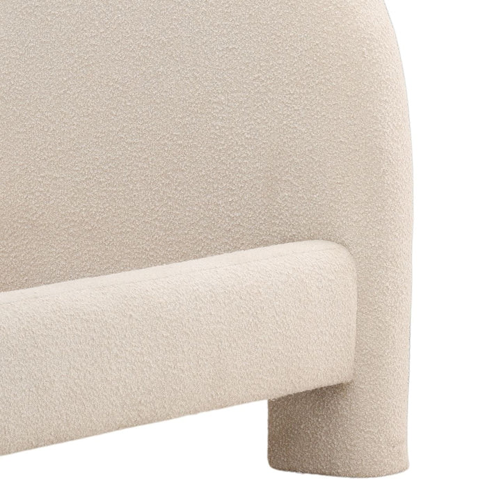 Amira Cream Performance Boucle Bed, Queen, detail 2 view
