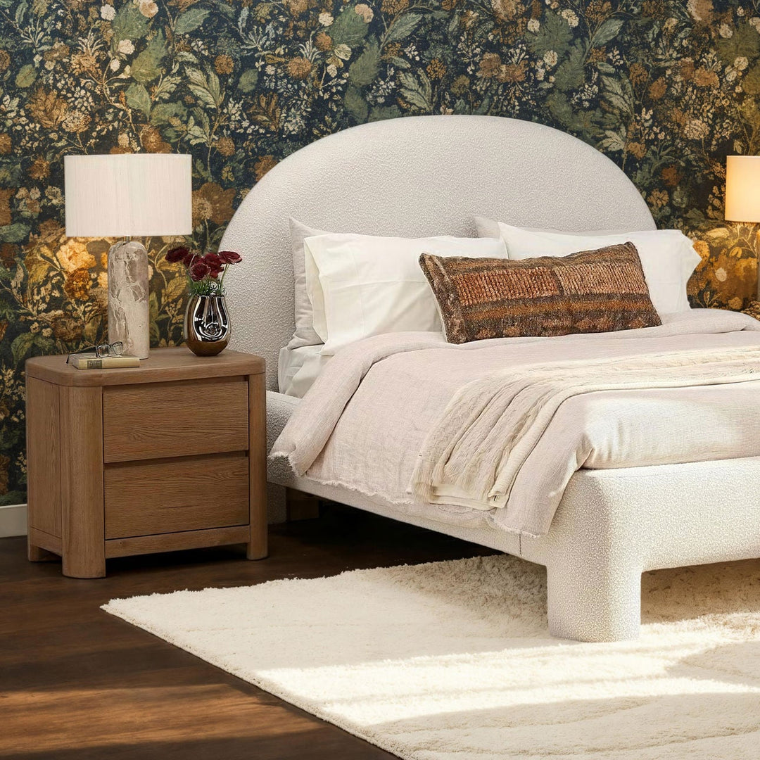 Amira Cream Performance Boucle Bed, Queen, alternate lifestyle view 1
