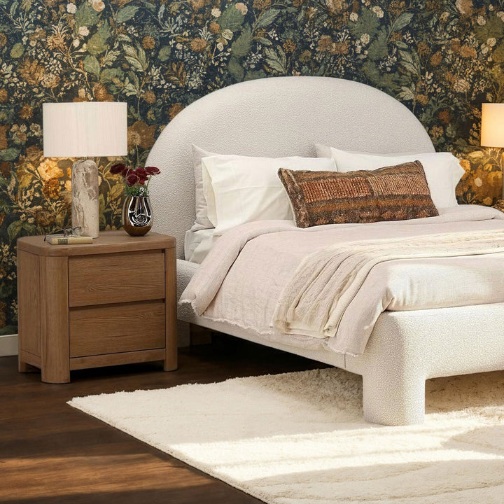 Amira Cream Performance Boucle Bed, Queen, alternate lifestyle view 1
