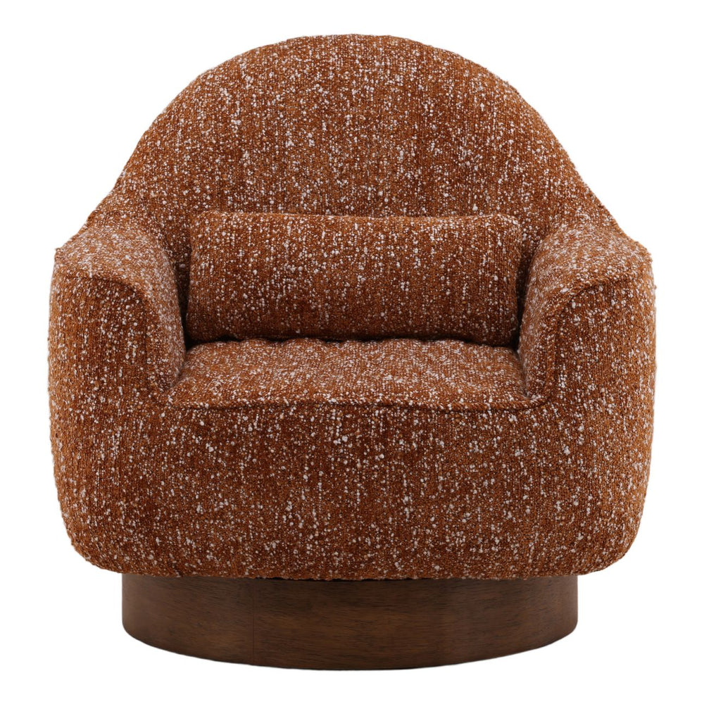 Eastlyn Ginger Boucle Swivel Chair, front view