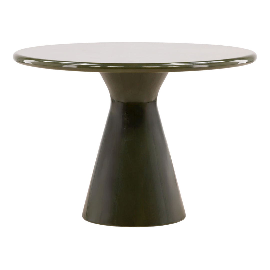 Avery Olive Concrete Outdoor Dining Table, three-quarter studio view