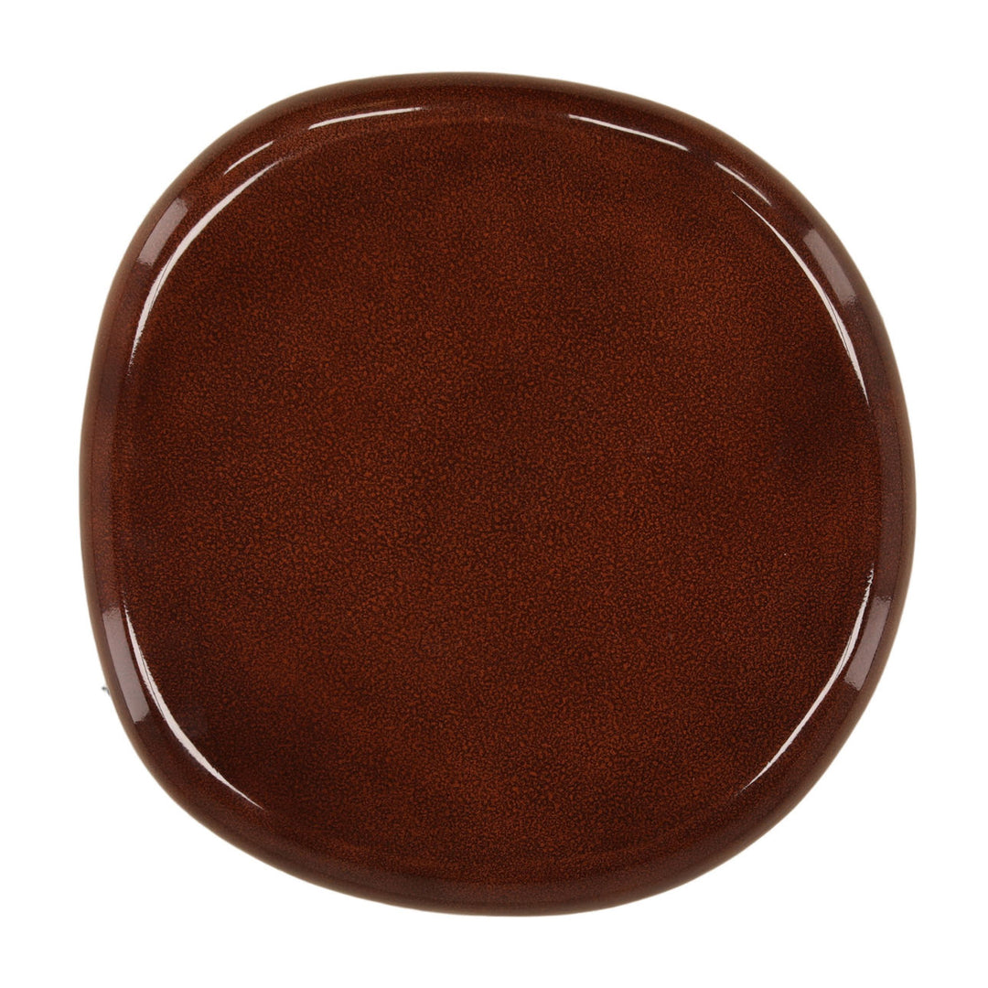Kiera Rust Concrete Side Table, overhead view