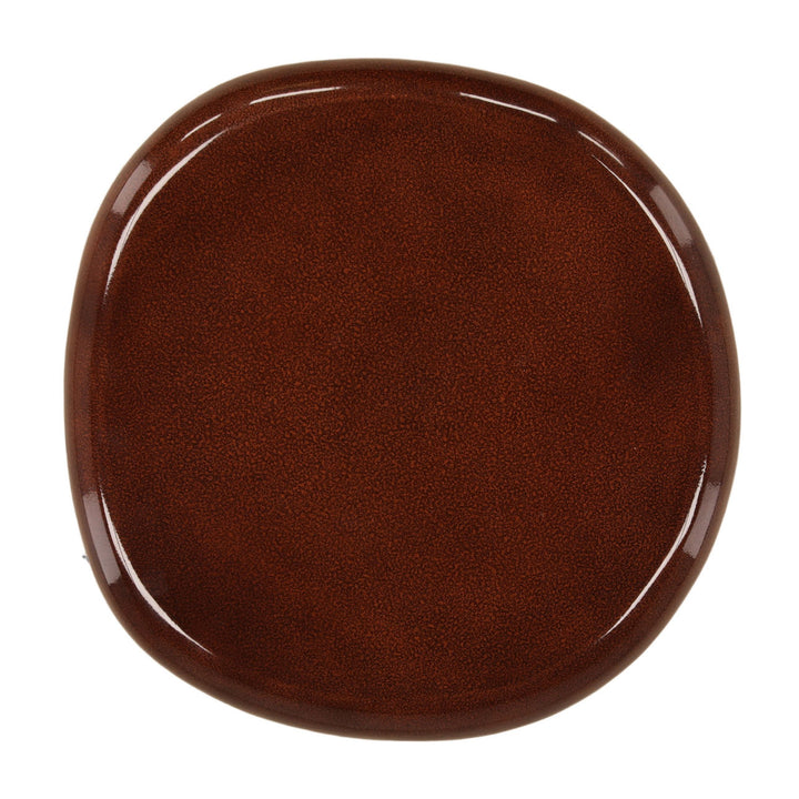 Kiera Rust Concrete Side Table, overhead view