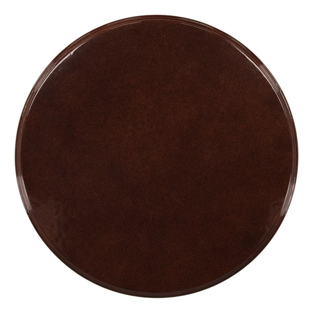Runa Burgundy Outdoor Coffee Table, overhead view