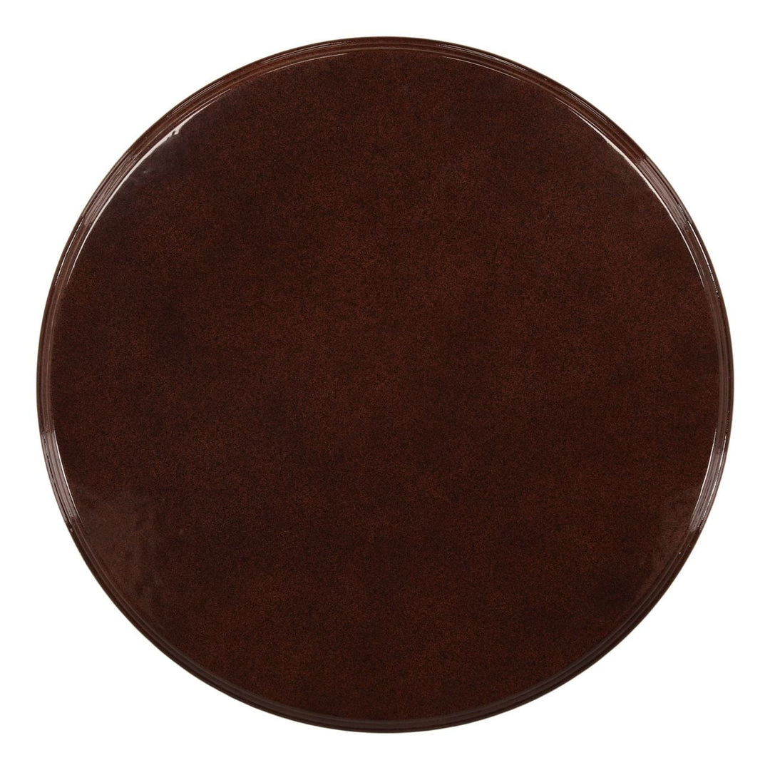 Runa Burgundy Outdoor Coffee Table, overhead view
