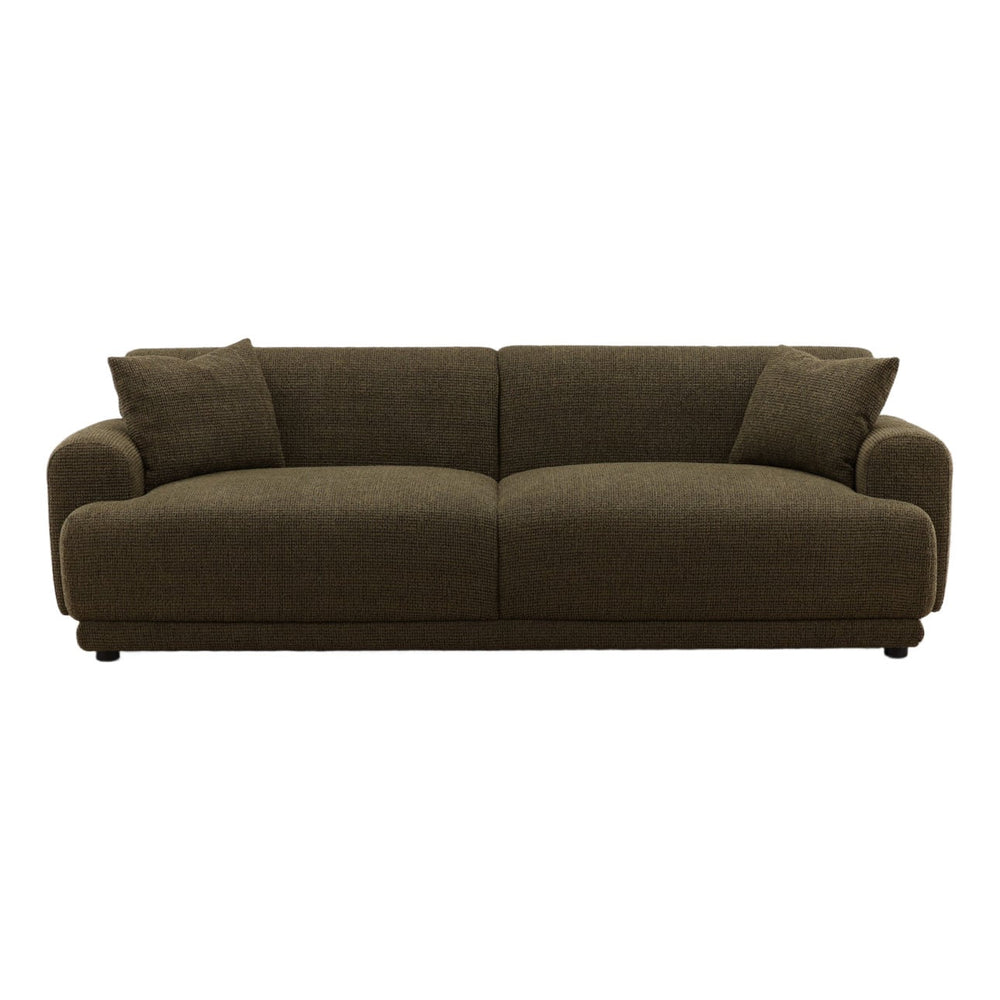 Trinelle Green Chenille Sofa, front view