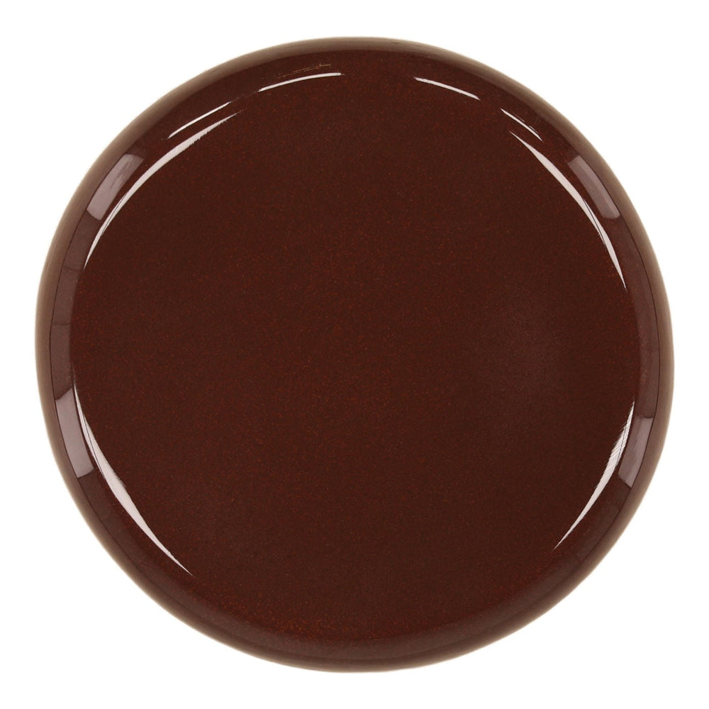 Kora Gloss Concrete Side Table, Burgundy, overhead view