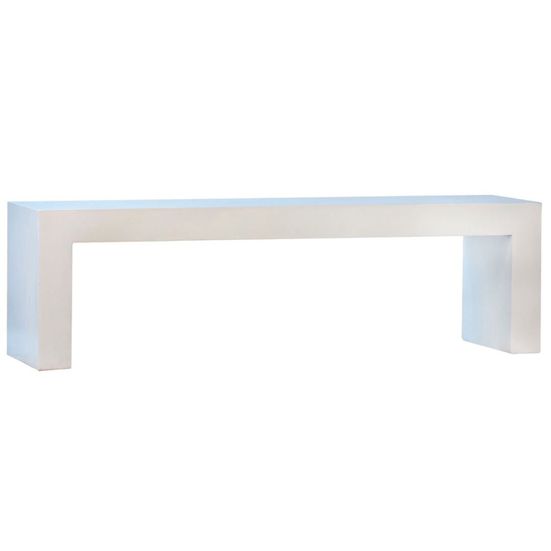 Blake Concrete Outdoor Bench, three-quarter studio view