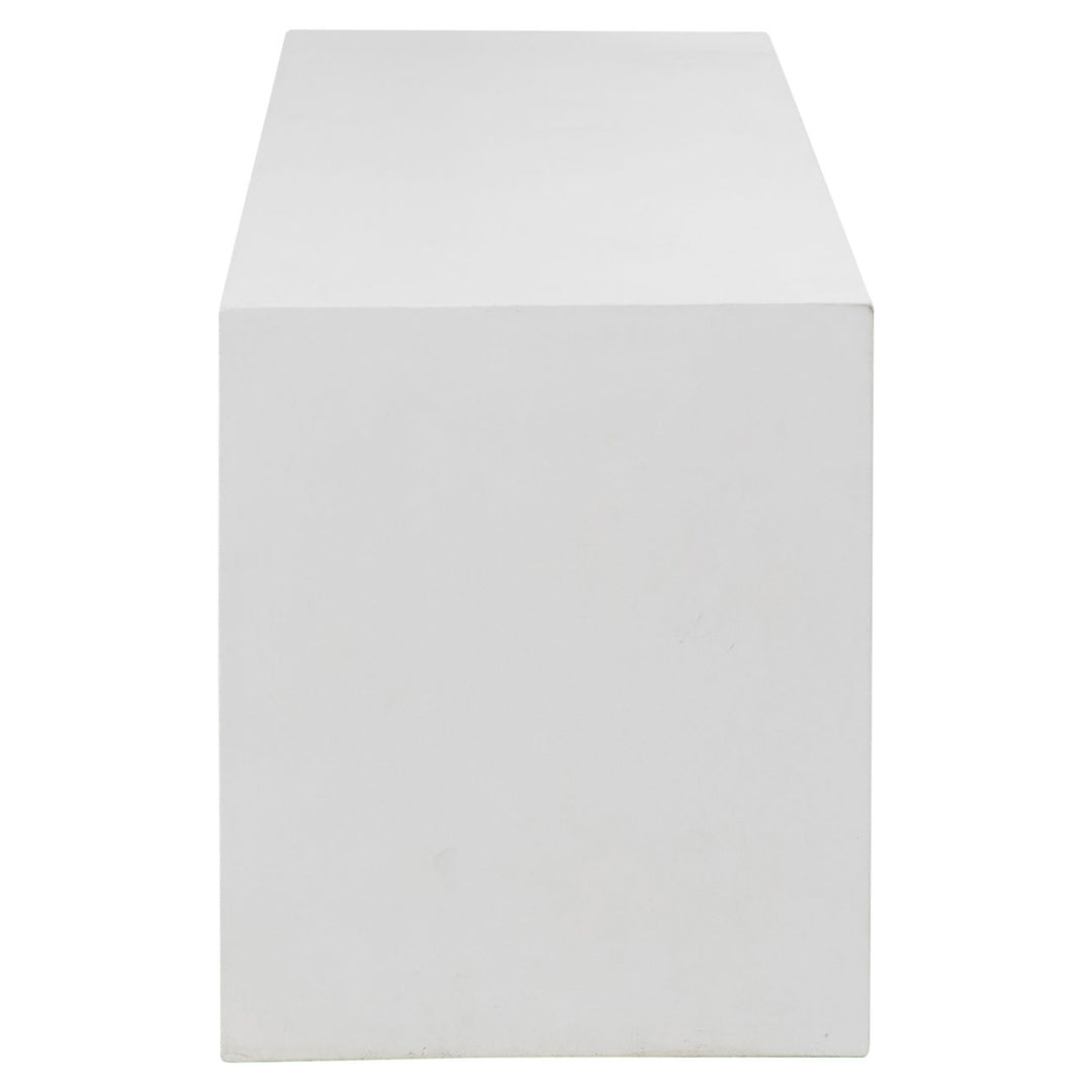 Blake Concrete Outdoor Bench, profile view