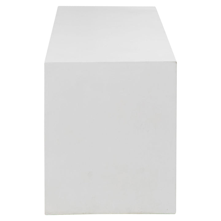Blake Concrete Outdoor Bench, profile view