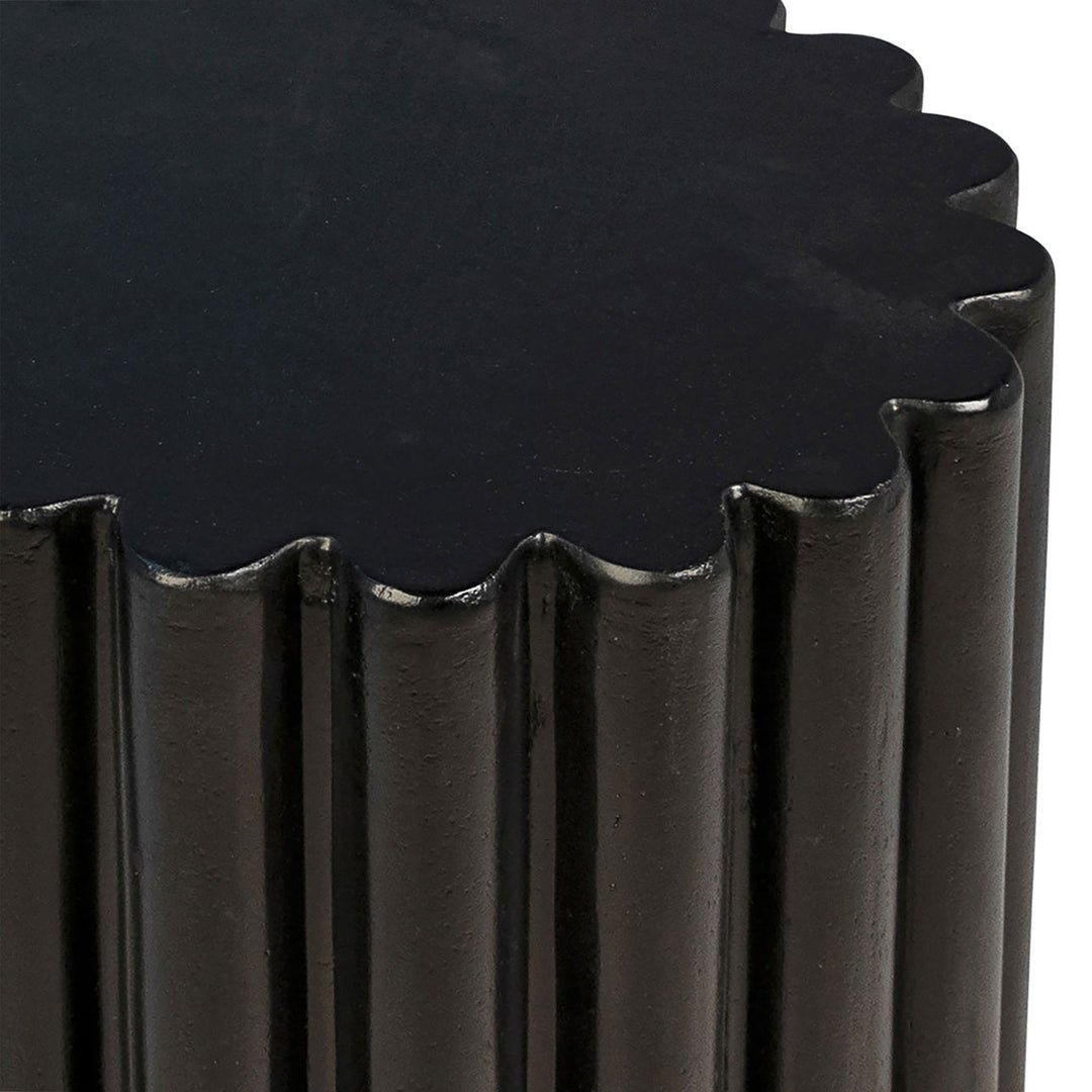 Cyrus Concrete Outdoor Side Table, Black, detail 1 view