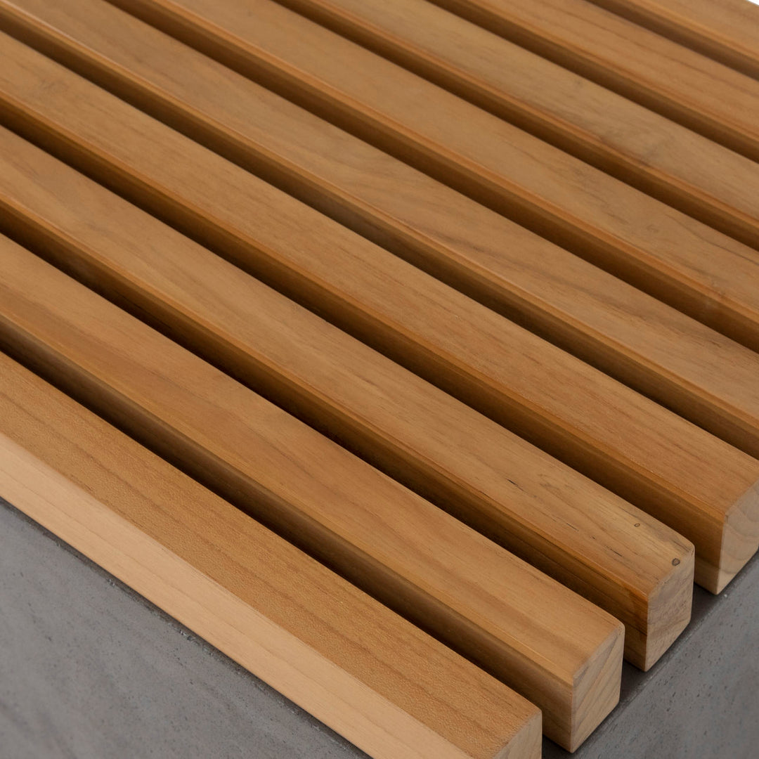 Bowen Outdoor Bench, detail 1 view