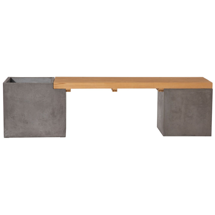 Bowen Outdoor Bench, front view