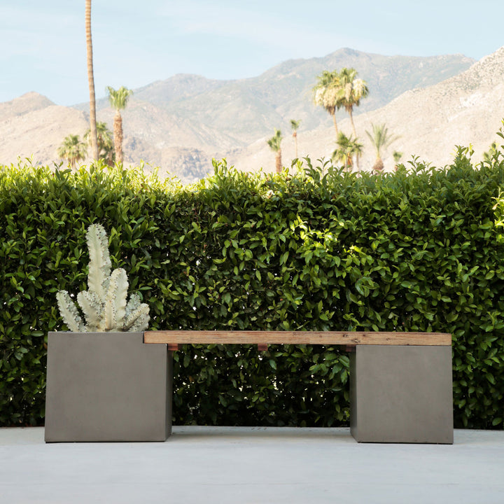 Bowen Outdoor Bench, lifestyle view