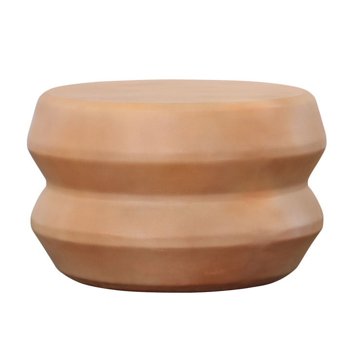 Rosso Terracotta Outdoor Side Table, three-quarter studio view