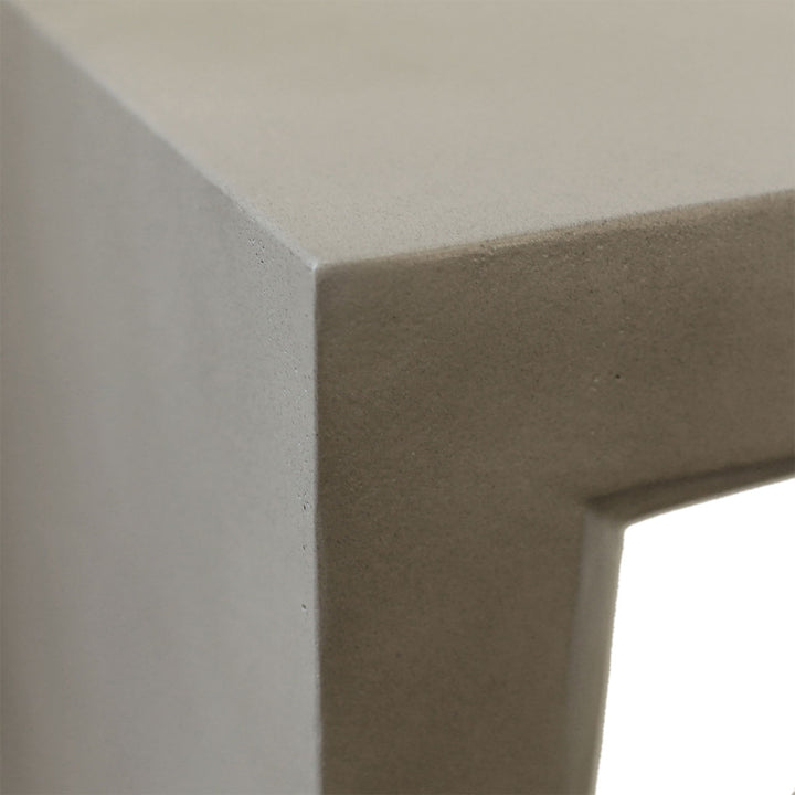 Palma Concrete Outdoor Console Table, detail 1 view