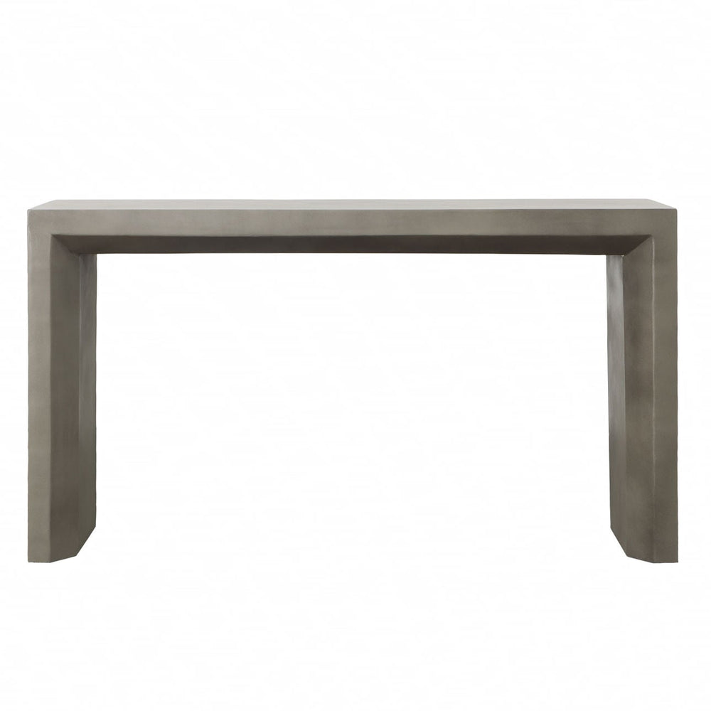 Palma Concrete Outdoor Console Table, front view