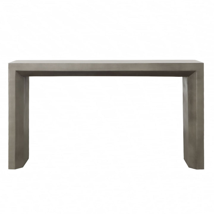 Palma Concrete Outdoor Console Table, front view