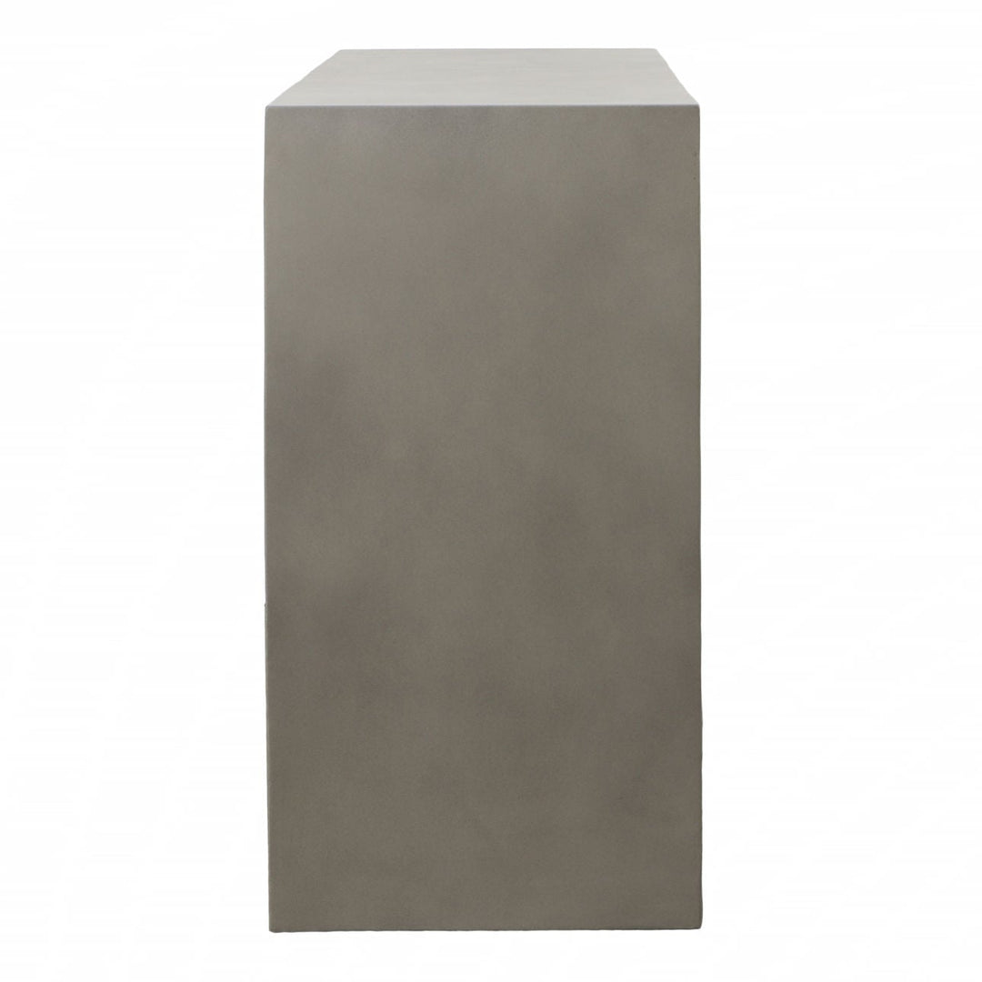 Palma Concrete Outdoor Console Table, profile view
