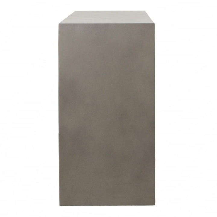 Palma Concrete Outdoor Console Table, profile view