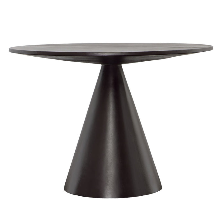 Flora Lava Concrete Outdoor Dining Table, three-quarter studio view