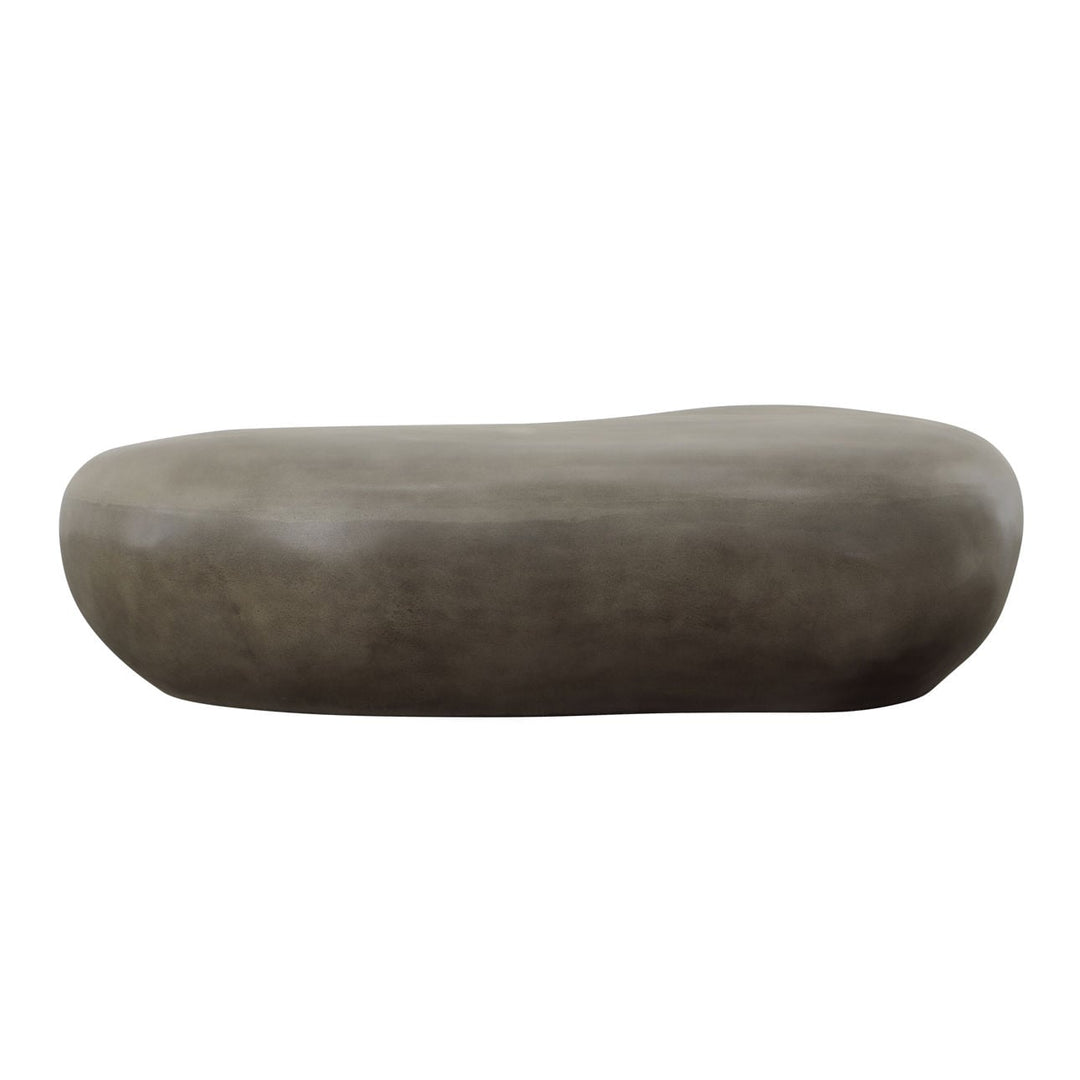 Sienna Concrete Outdoor Coffee Table, back view