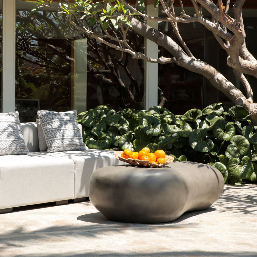 Sienna Concrete Outdoor Coffee Table, lifestyle view