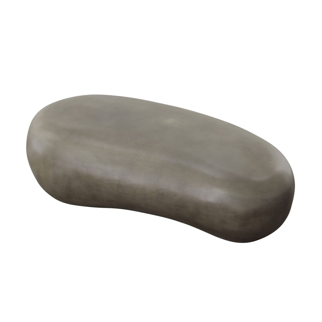 Sienna Concrete Outdoor Coffee Table, overhead view