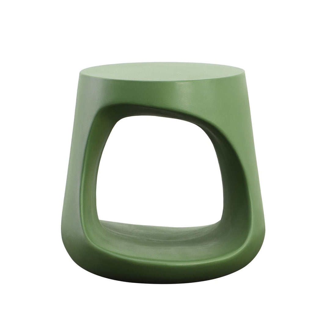 Olwen Olive Outdoor Side Table, front view