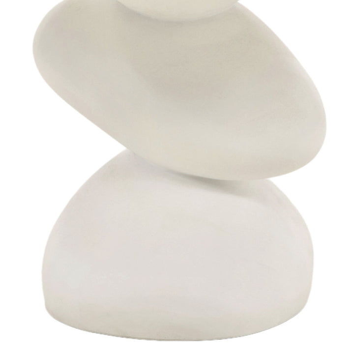 Serena White Concrete Outdoor Dining Table, detail 2 view